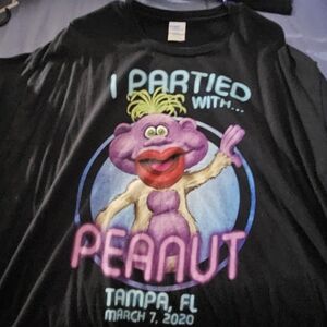 Black Graphic T-Shirt with Colorful Design